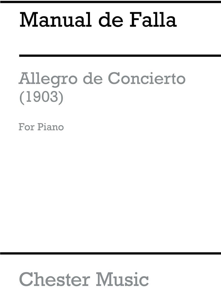 Allegro De Concierto Piano Solo